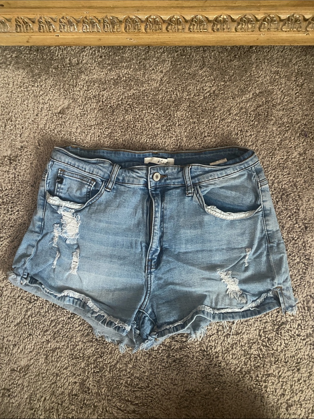 Denim Distressed Women’s Shorts - Light Blue